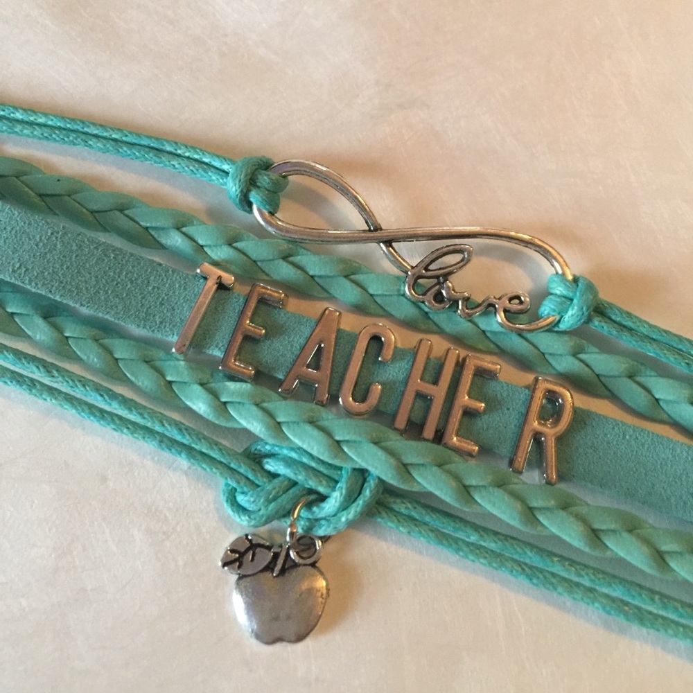 teacher infinity charm bracelet